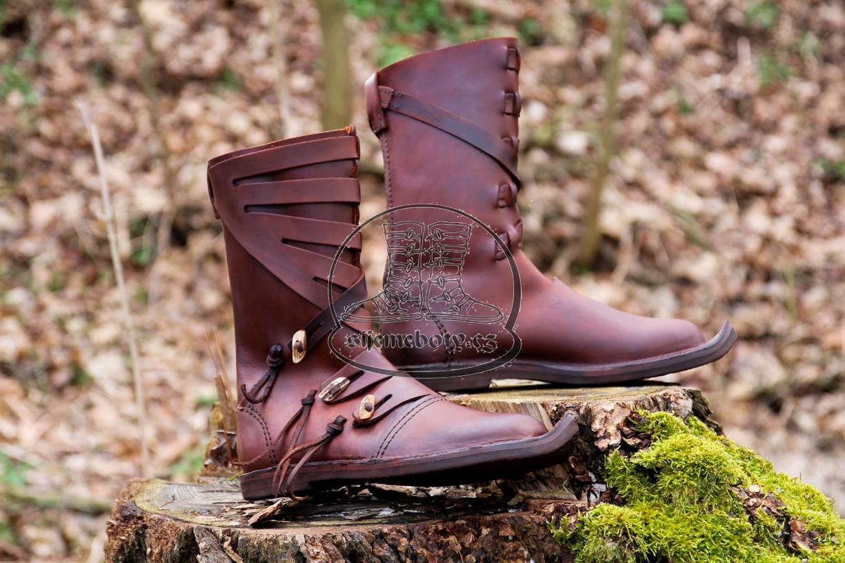 Středověké boty Huscarl se špičkou